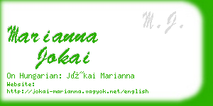 marianna jokai business card